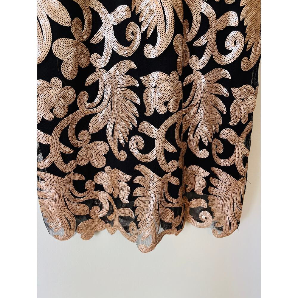 Molly Bracken New Gold Sequin Mini Cocktail Dress, Small - Picture 4 of 9